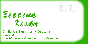 bettina kiska business card